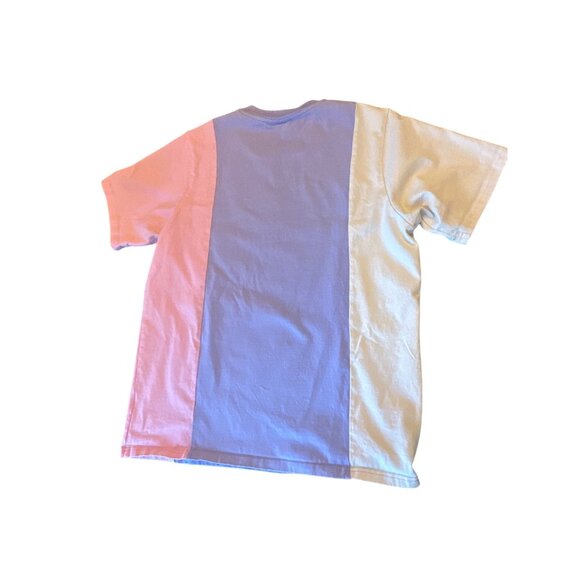 Teddy Fresh Colorblock Pink Purple White T-Shirt Large - Picture 6 of 6